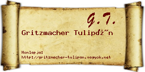 Gritzmacher Tulipán névjegykártya